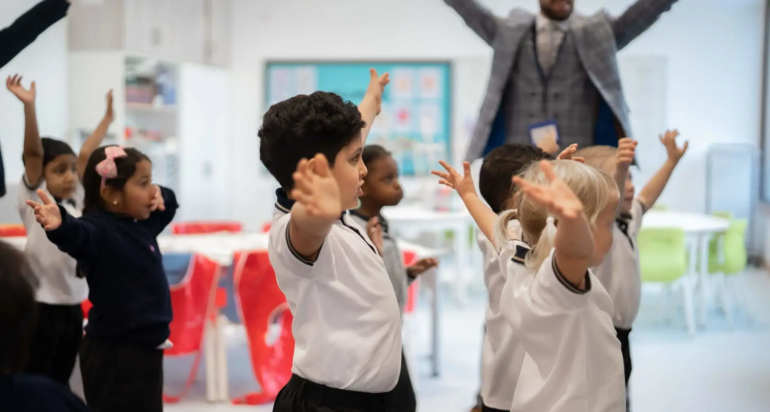 Sherborne School Jeddah students dancing.
