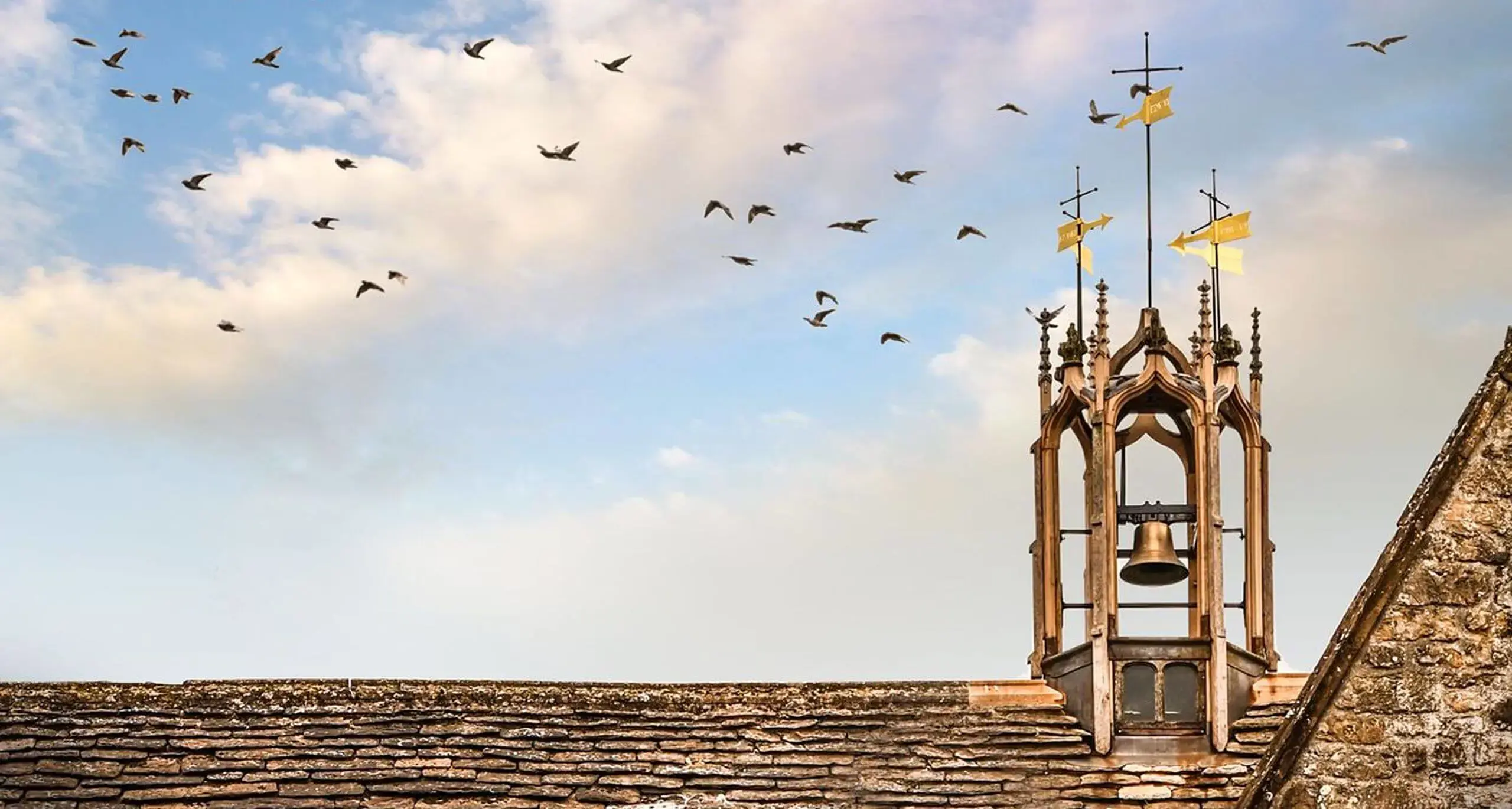 Sherborne School Dorset campus rooftops.