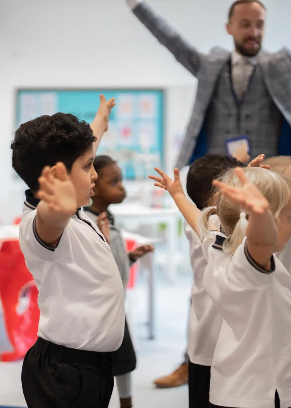 Students dancing at Sherborne School Jeddah.