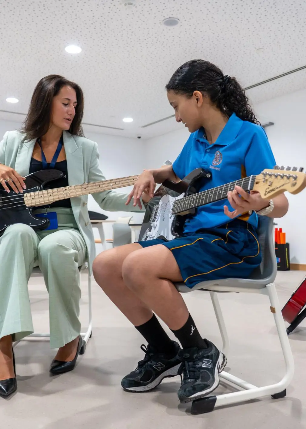 Sherborne School Jeddah guitar lesson.