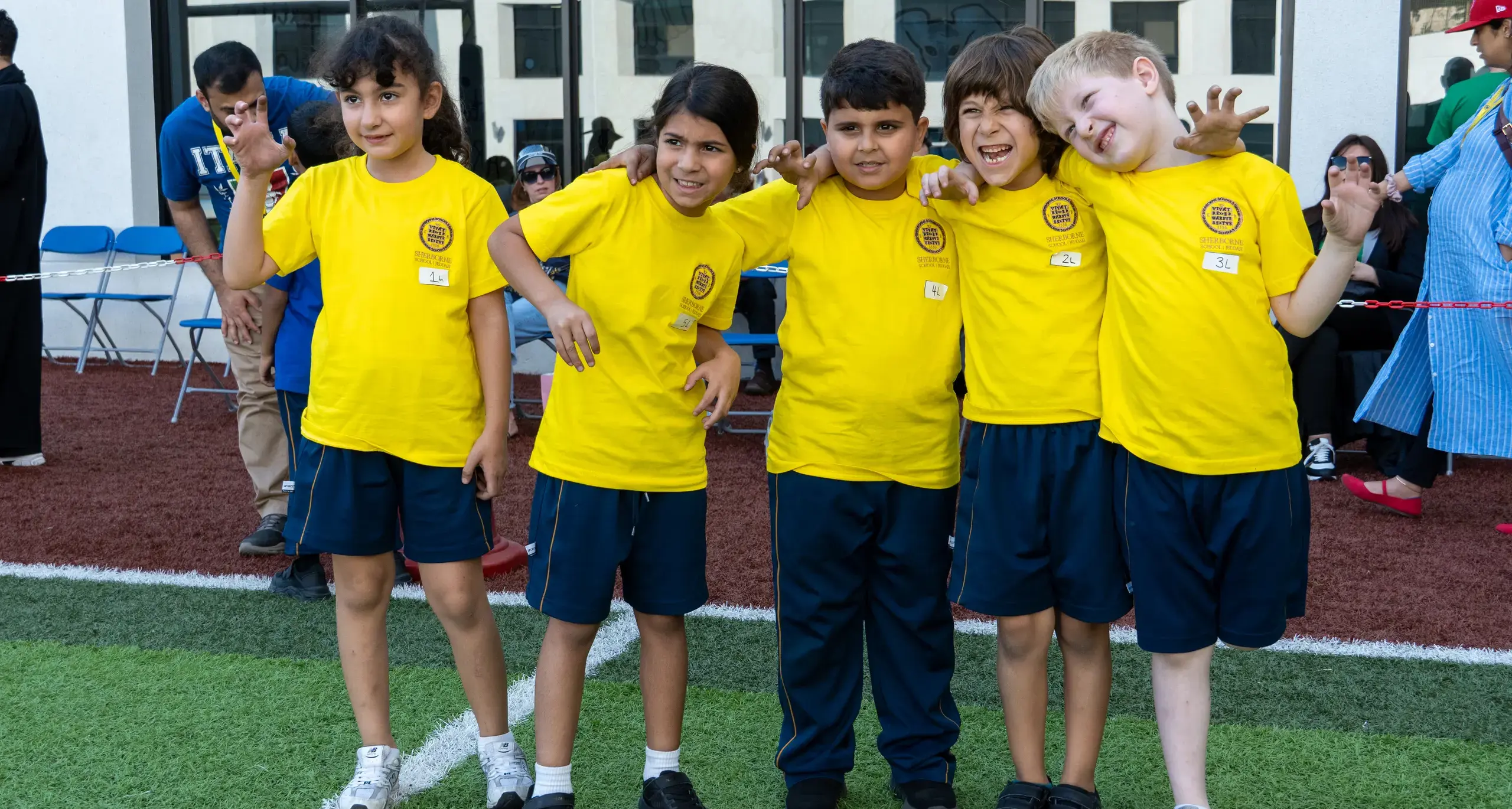 Sherborne School Jeddah student team on sports day.