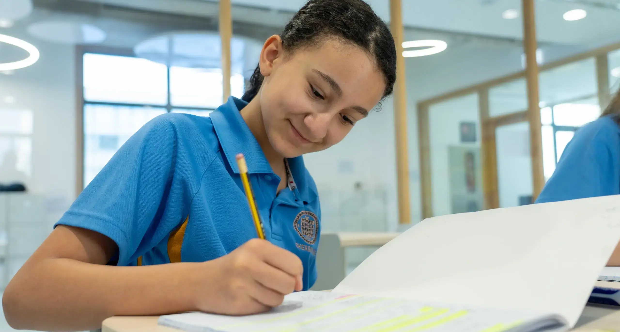 Sherborne School Jeddah student writing